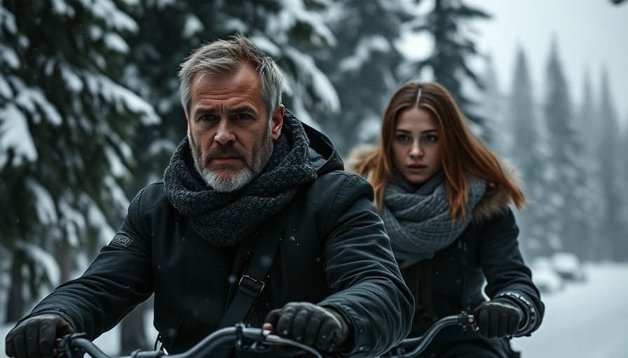 The Last of Us Joel Death Impact: Riding through snowy forest.