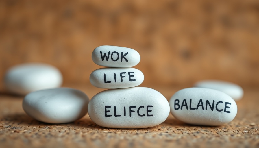 Work-life harmony stones conveying balance.