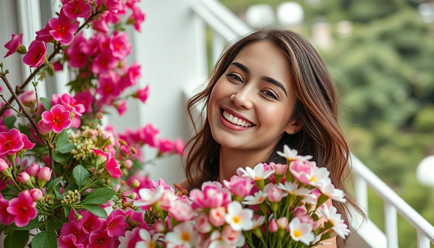 Swastika Mukherjee enjoying flowers, showcasing work-life balance.
