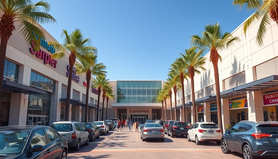 Shopping center with people and cars, related to Toxic Workplace Claims.