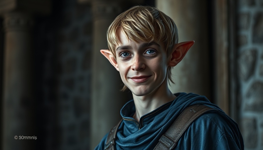 Oblivion Remastered blooper image: elf-like character in blue tunic indoors.