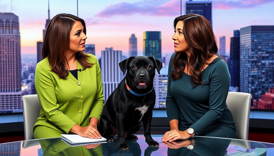News anchors discussing pet health tips for National Pet Health Month.