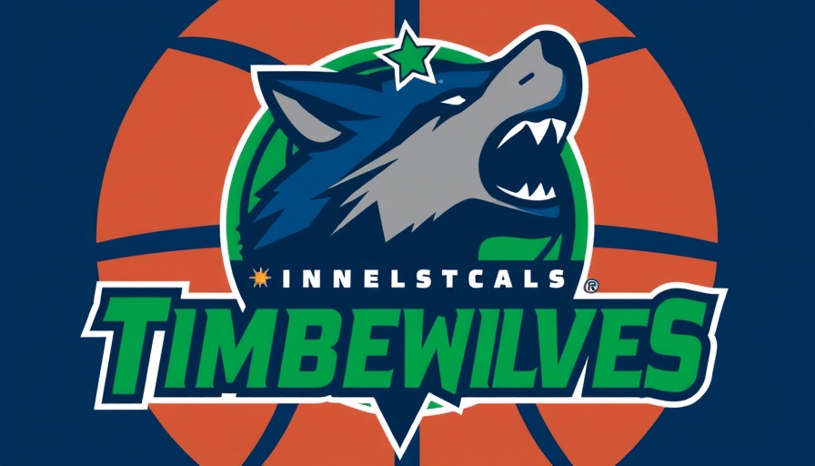 Minnesota Timberwolves logo with howling wolf and star.