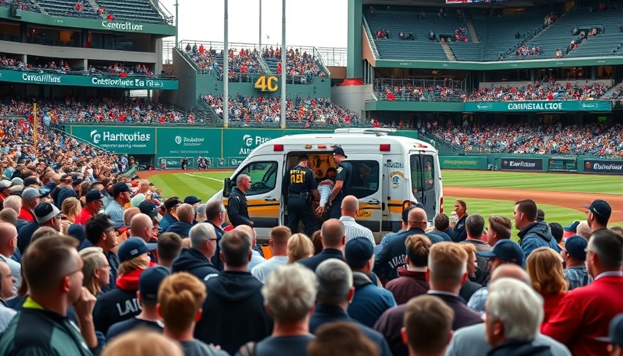Fan hurt at PNC Park receiving medical attention on the field.