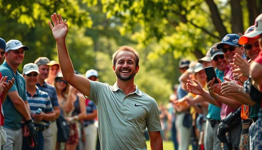 Truist Championship PGA Tour golfer with fans outdoors.