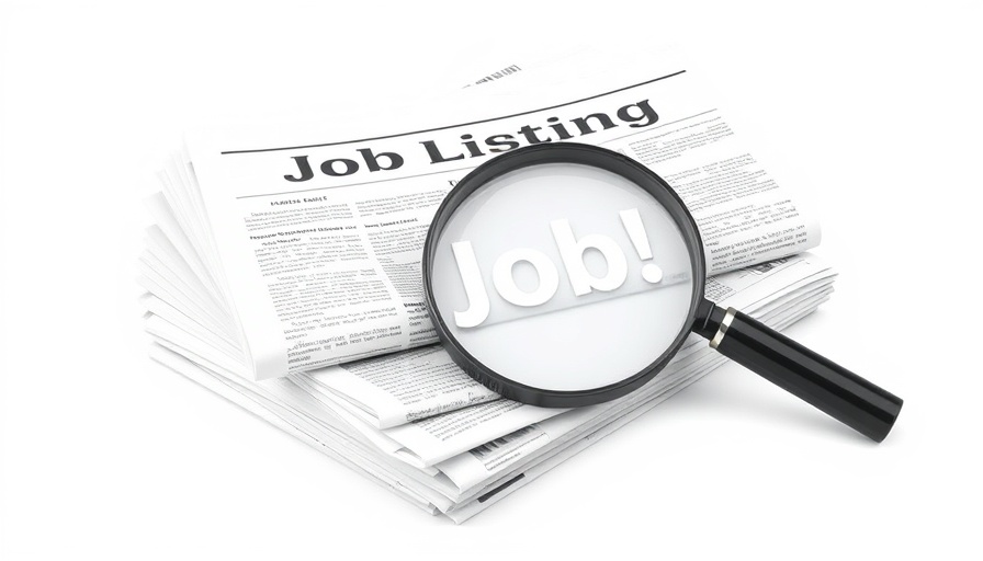 Job listings and magnifying glass indicating workplace toxicity search