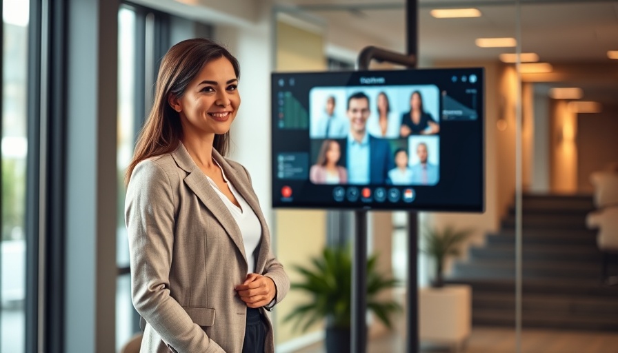 Interactive video call in modern office setting, work-life balance burnout.