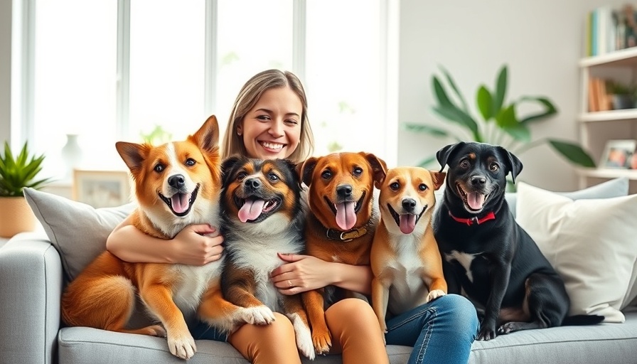 Family with pets, connected and content on a couch, reflecting happiness.