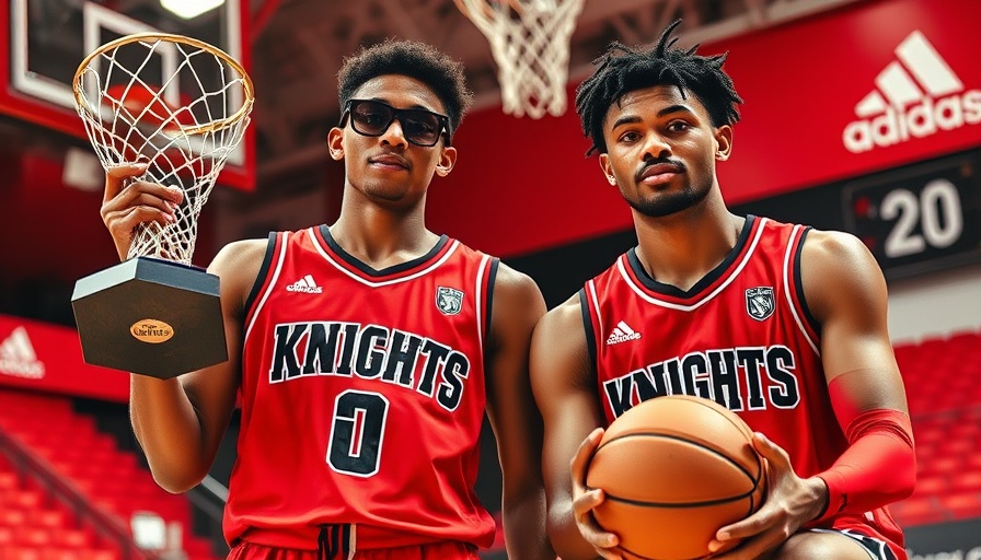 2025 NBA Draft Combine prospects in red Knights uniforms.