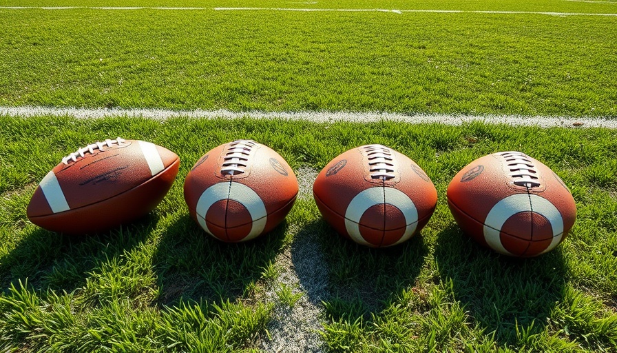 Football practice on grassy field for NFL-style OTAs in college.
