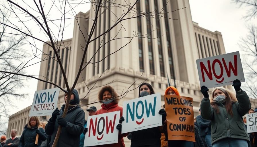 Protesters hold NOW signs against toxic work environment at NOW.