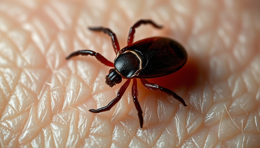 Close-up tick on skin for tick bite prevention guidance.