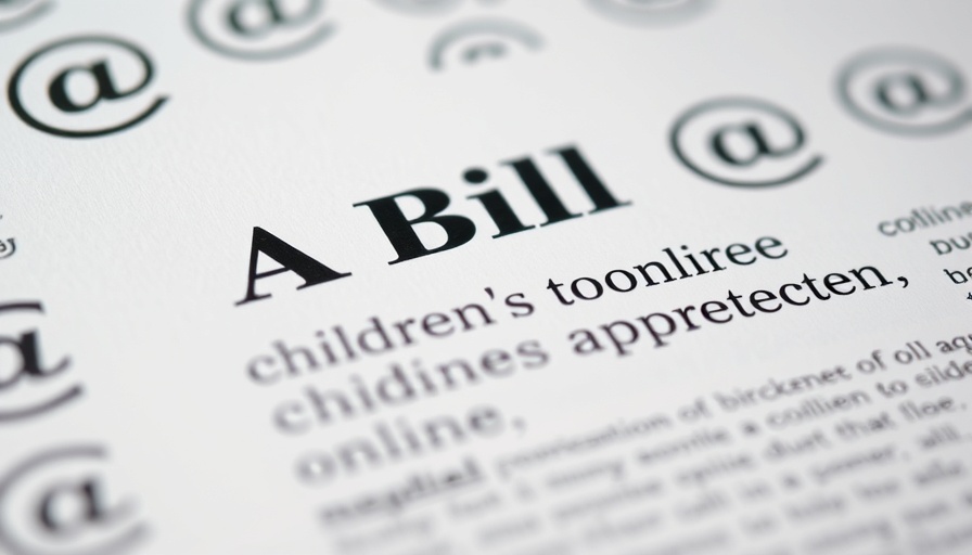 Close-up of Kids Online Safety Act document highlighting internet safety.