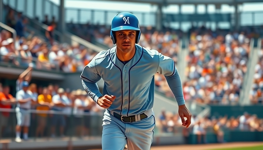 Jac Caglianone running in Royals uniform for Triple-A promotion.