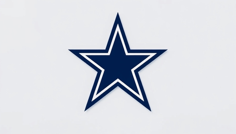 Dallas Cowboys blue star logo symbolizing team branding.