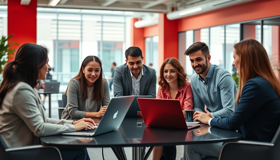 AI Reshaping Future of Work in a collaborative modern office.