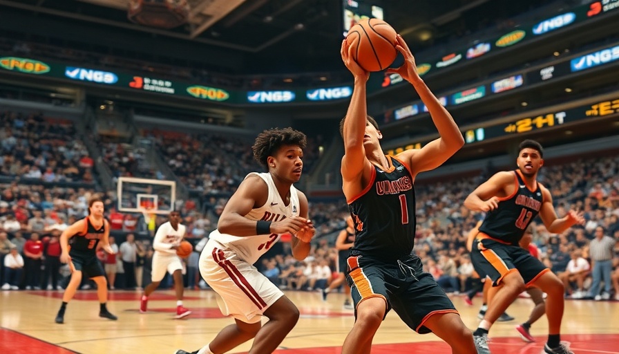 Intense college basketball game predicting NBA Draft 2025.