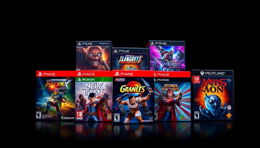 Lost In Cult EDITIONS games vibrant box designs on a dark background.