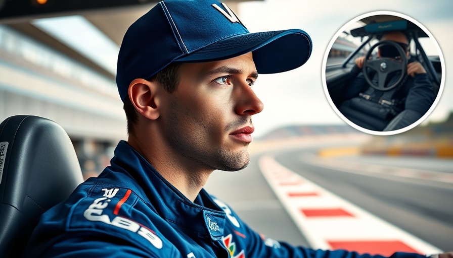 Kyle Larson Formula 1 Drive with a race car driver in focus.