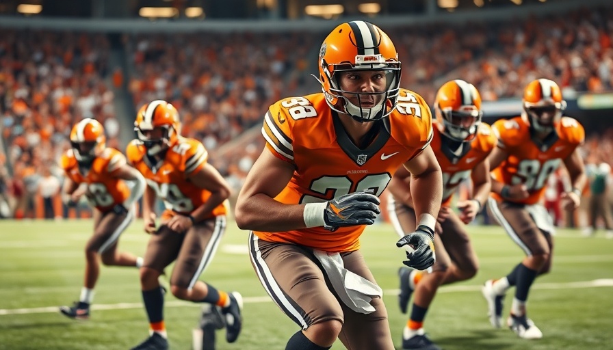 NFL game showcasing players in bright uniforms preparing for action.