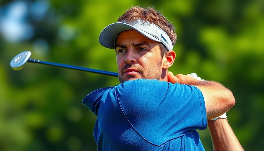 Focused golfer swinging during 2025 Charles Schwab Challenge