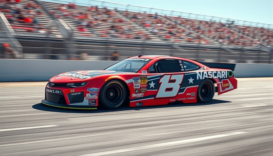 Coca-Cola 600 NASCAR victory race car speeding on track.