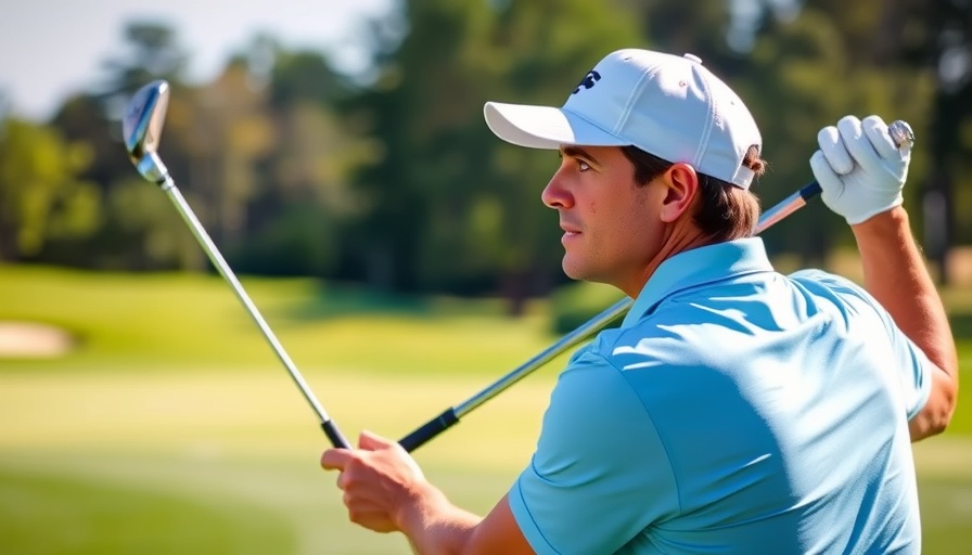 Golfer in action at Memorial Tournament, focused on shot.