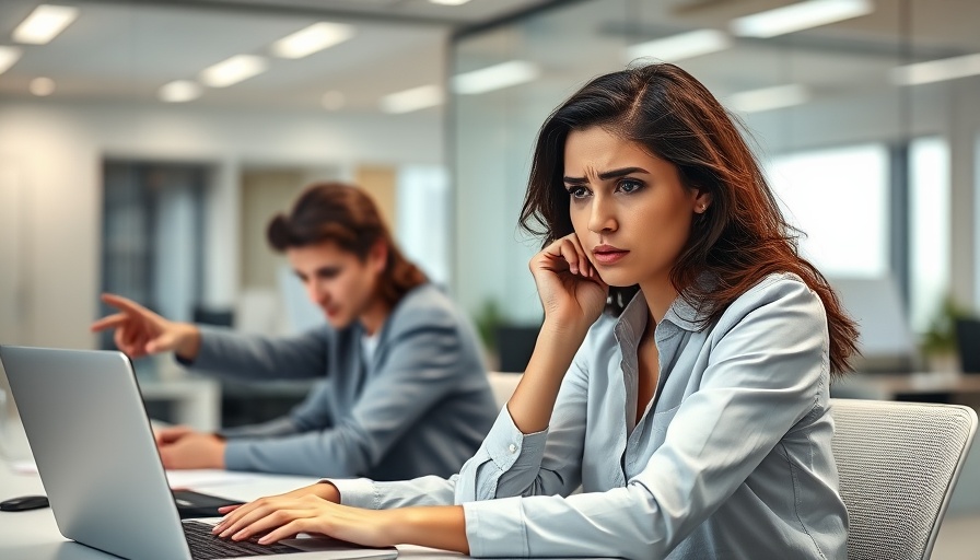 Stressed woman at work reflecting on ditching toxic workplaces.