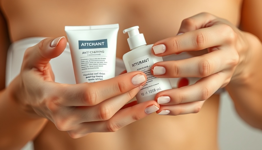 Applying best anti-chafing products for summer close-up.