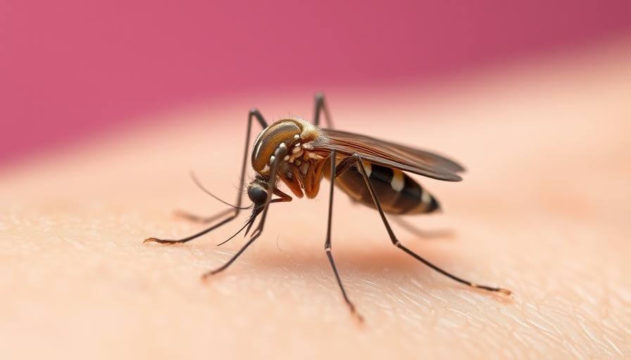 Mosquito on skin illustrating mosquito-borne illness prevention tips.