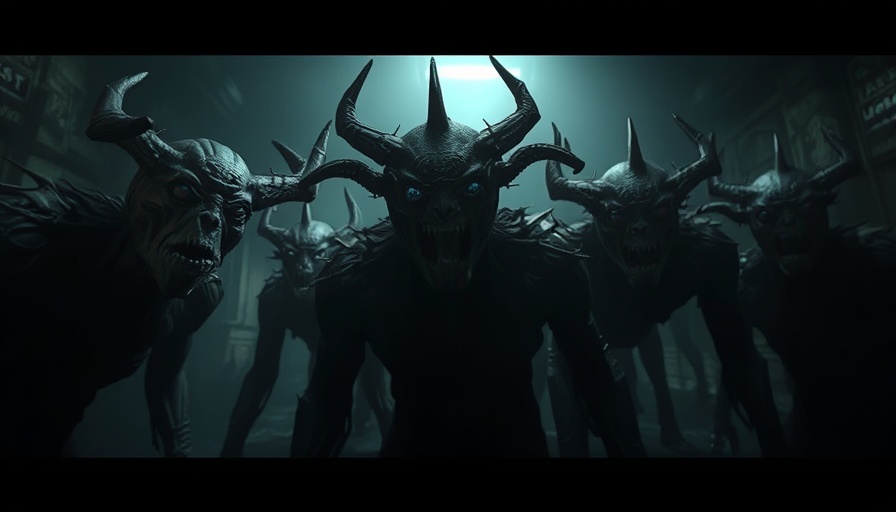 Creepy monsters from Silent Hill games in a split scene.