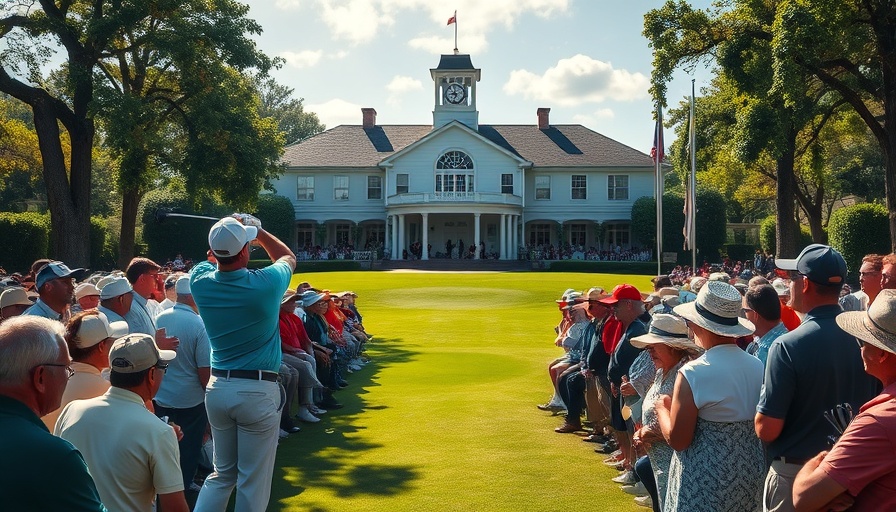 Memorial Tournament 2025 leaderboard scene with large crowd and golfer.