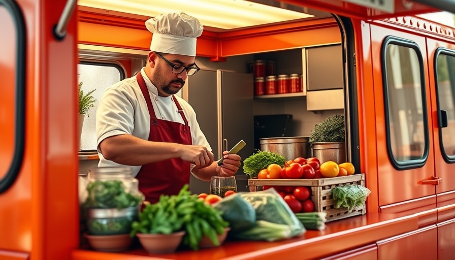 Chef cooks healthy meals in West Virginia's mobile teaching kitchen.