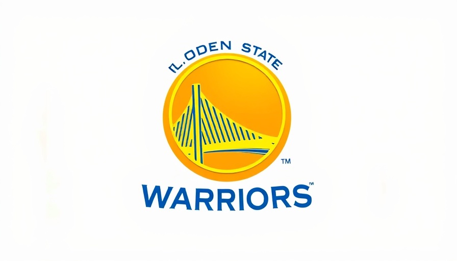 Golden State Warriors logo, stylized bridge design, offseason news.