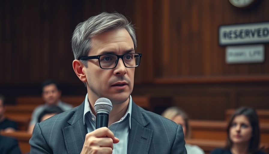 Speaker addressing workplace complaints in a formal meeting setting
