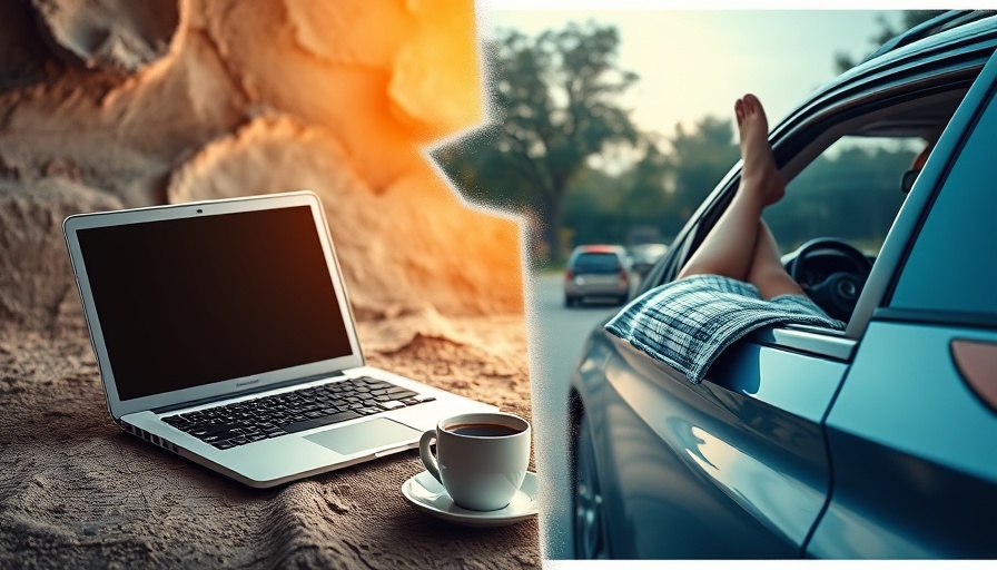 Four-day workweek lifestyle illustrated by work and leisure items.