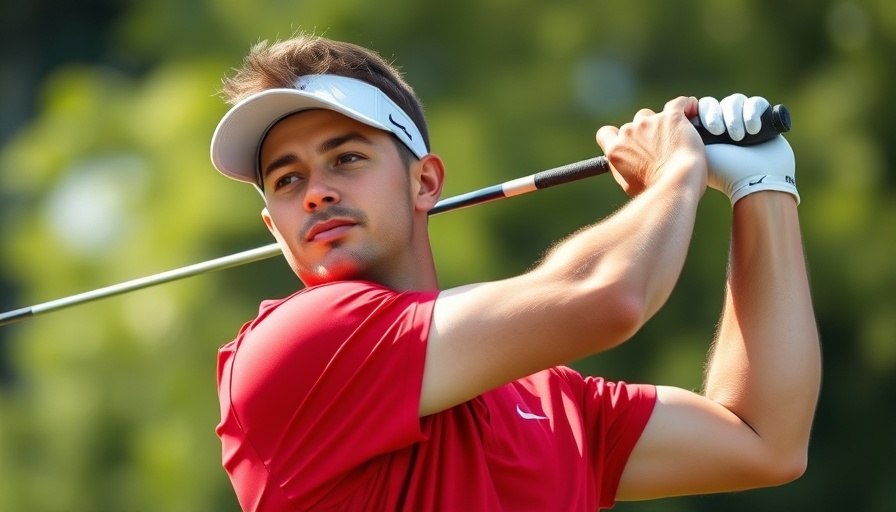 Golfer at RBC Canadian Open displaying results with swing.