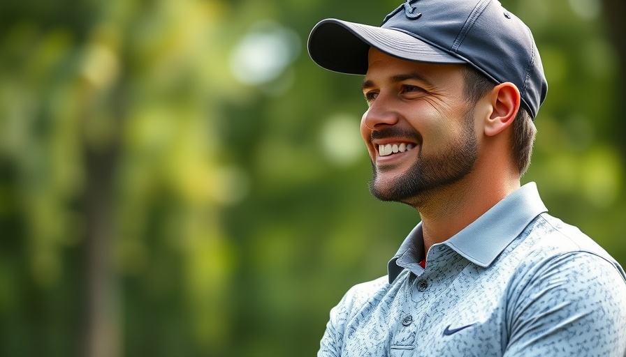 Smiling golfer at LIV Golf Virginia event