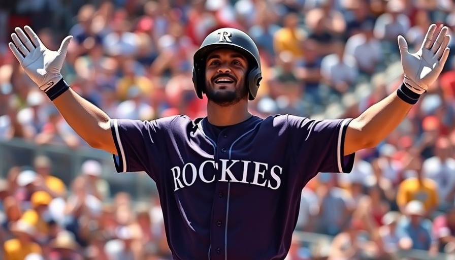 Rockies player celebrating win, preventing worst start.
