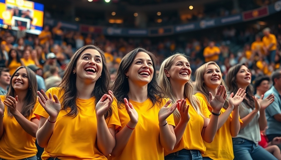 WNBA Fever and NBA Pacers fans clapping at a basketball game.