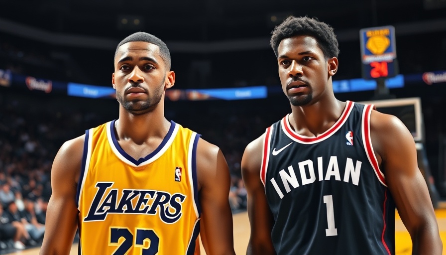 BIG3 basketball skirmish between Lakers and Indiana players, focused expressions.
