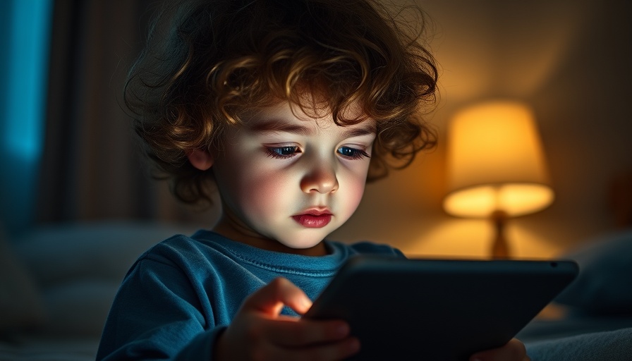 Child using tablet under soft lighting, related to Apple’s latest online safety tools.