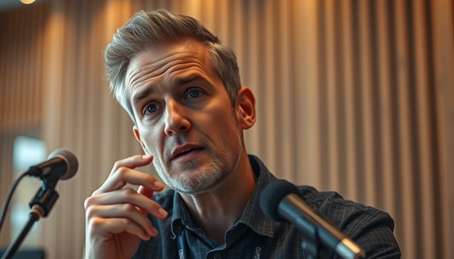 Thoughtful man discussing microphone, AI Can Rival PhDs.