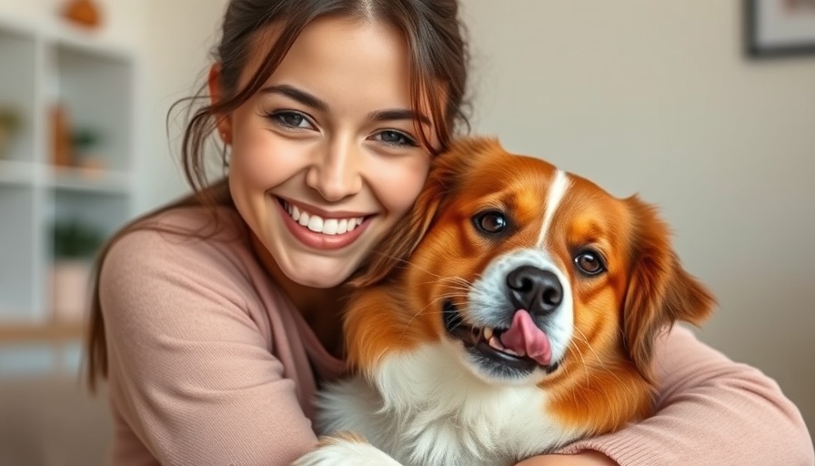 Keeping pets healthy during summer: joyful dog and woman interaction indoors.
