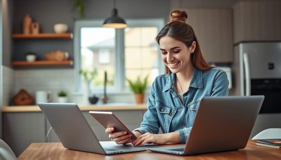 Young woman embracing gig economy mindset, working from home