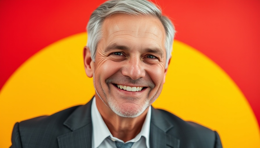 Professional smiling man in suit, strengthening remote teams.