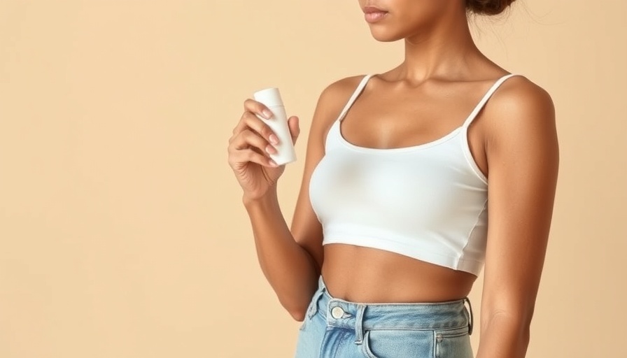 Benefits of natural deodorant displayed by woman applying product.