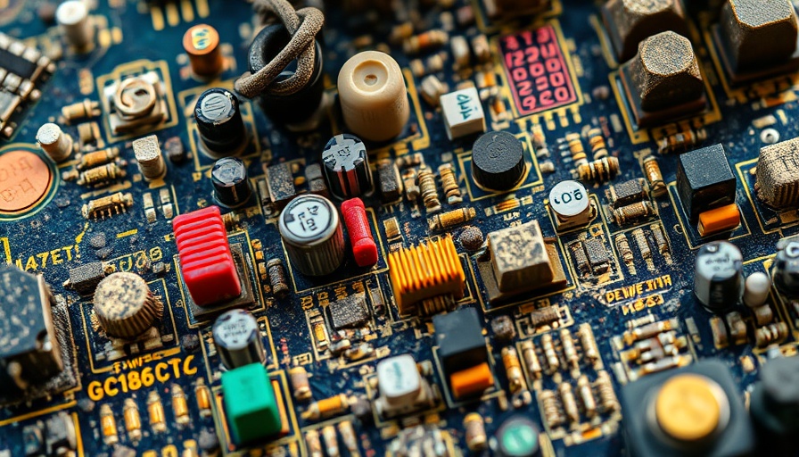 Detailed circuit board representing e-waste collection Netherlands.