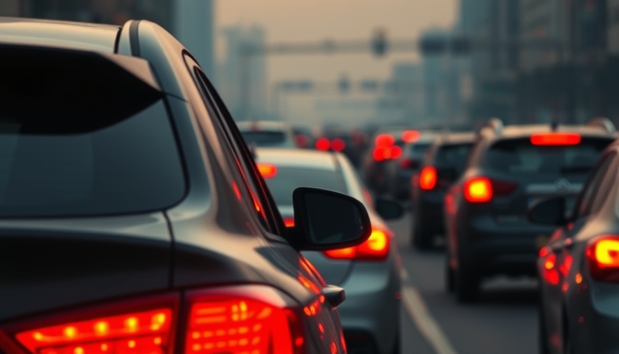 Traffic scene, EU auto industry climate action focus.