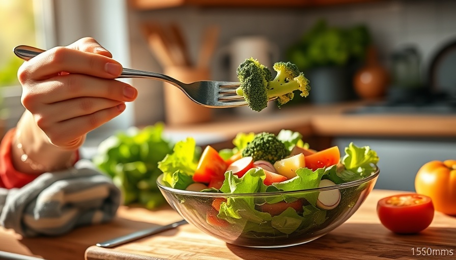 Eating Vegetables First Benefits: Fresh salad with broccoli and tomatoes